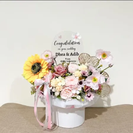 Bloom Box Akrilik Ucapan Wedding Grogol
